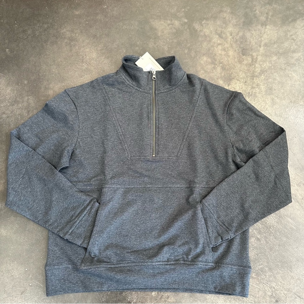 Pact Charcoal Gray Quarter-Zip Sweatshirt